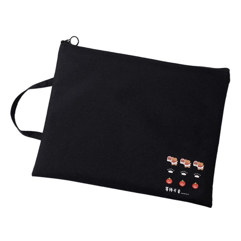 Document Bags Zipper File Folder A4-File Bags Pencil-Case Storage Bag for Office