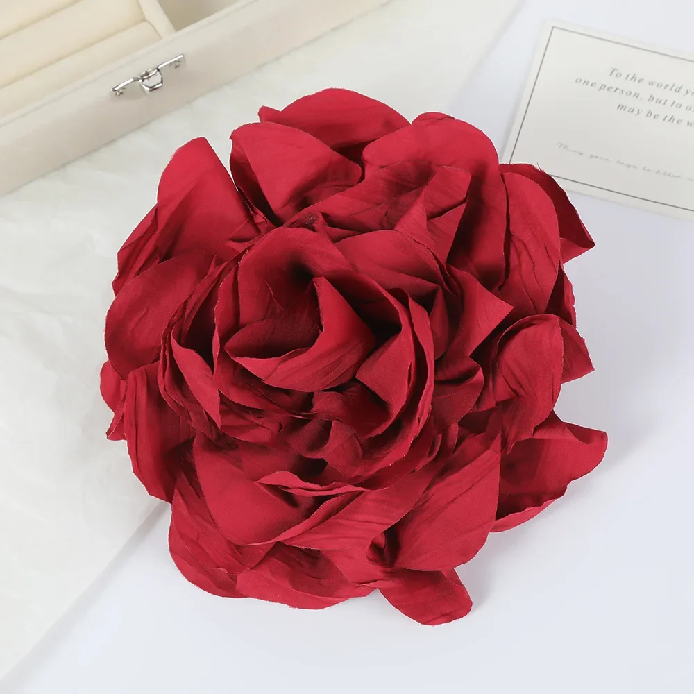 Handmade Fabric Flower Brooches Crepe Multi-layer Corsage Lapel Pins Fashion Elegant Wedding Party Badge Jewelry Accessories