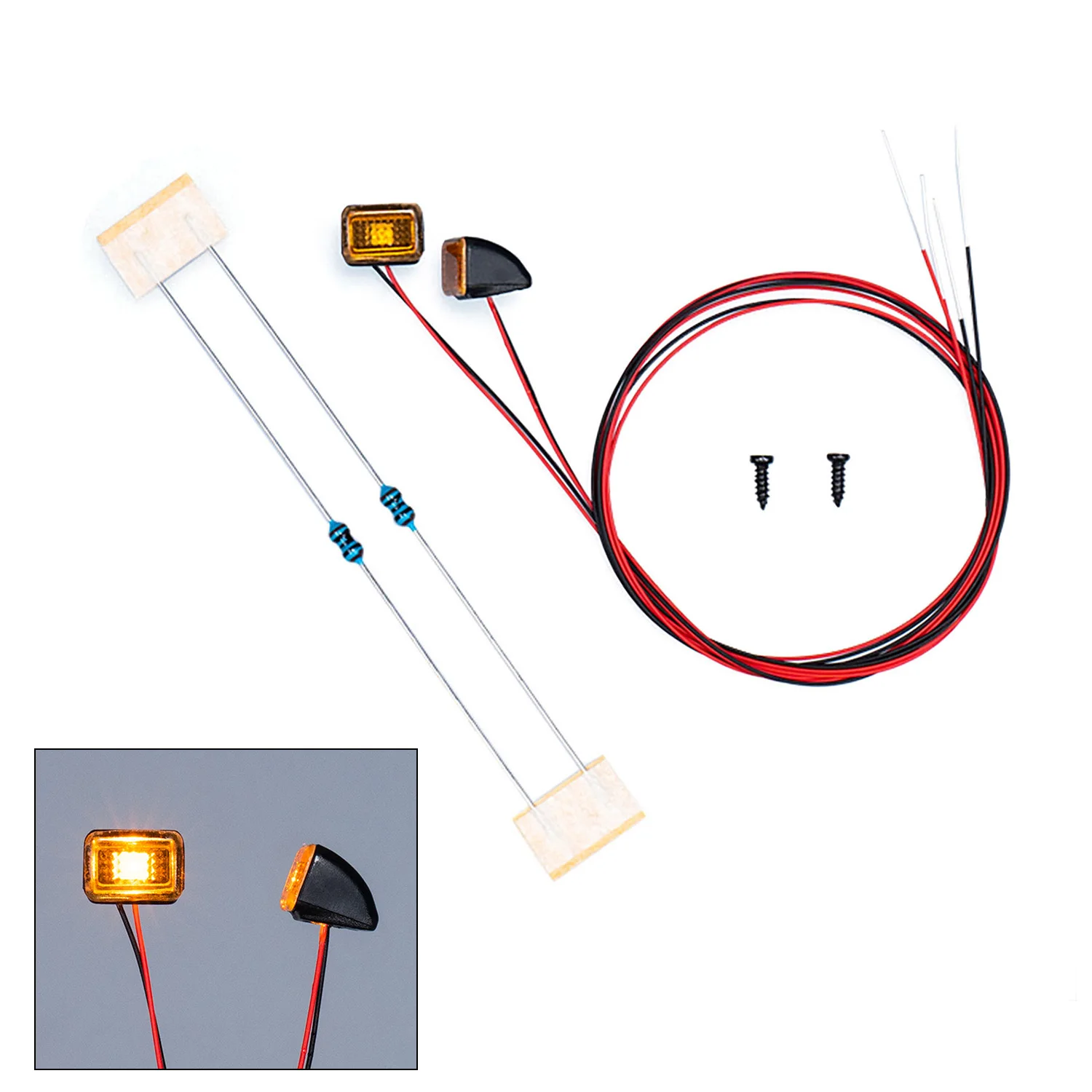 

Пластиковый боковой габаритный фонарь на крыше для 1/14 DIY Tamiya Радиоуправляемый тягач VO FH16 RC Грузовой самосвал Модель автомобиля