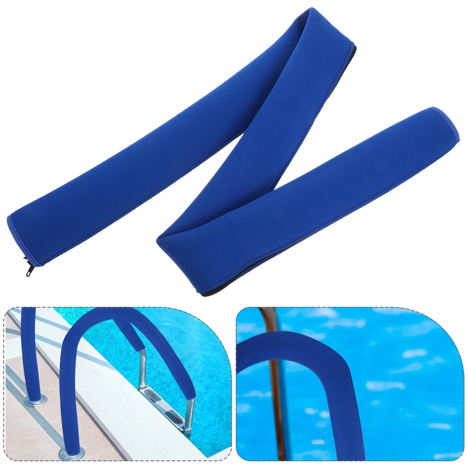 

Blue Neoprene Pool Handrail Cover Grip Sleeve Soft Protective Cover for Inground Swimming Pool Ladder Railings Safety Accessory