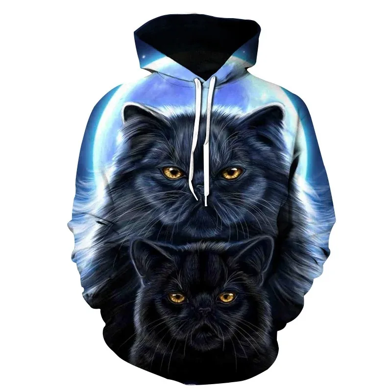 

Three cats hoodie for men and women, 3d printed sweater, casual, hip hop, animal, long sleeve