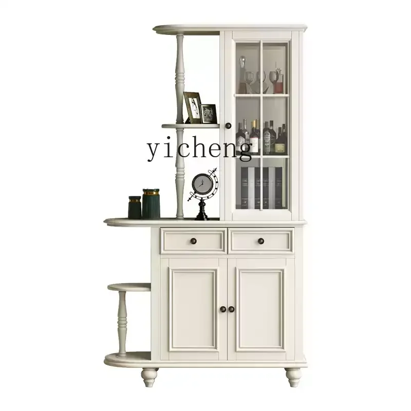 

ZK American modern wood foyer cabinet entrance partition double-sided storage wine rack decorative cabinet living room furniture