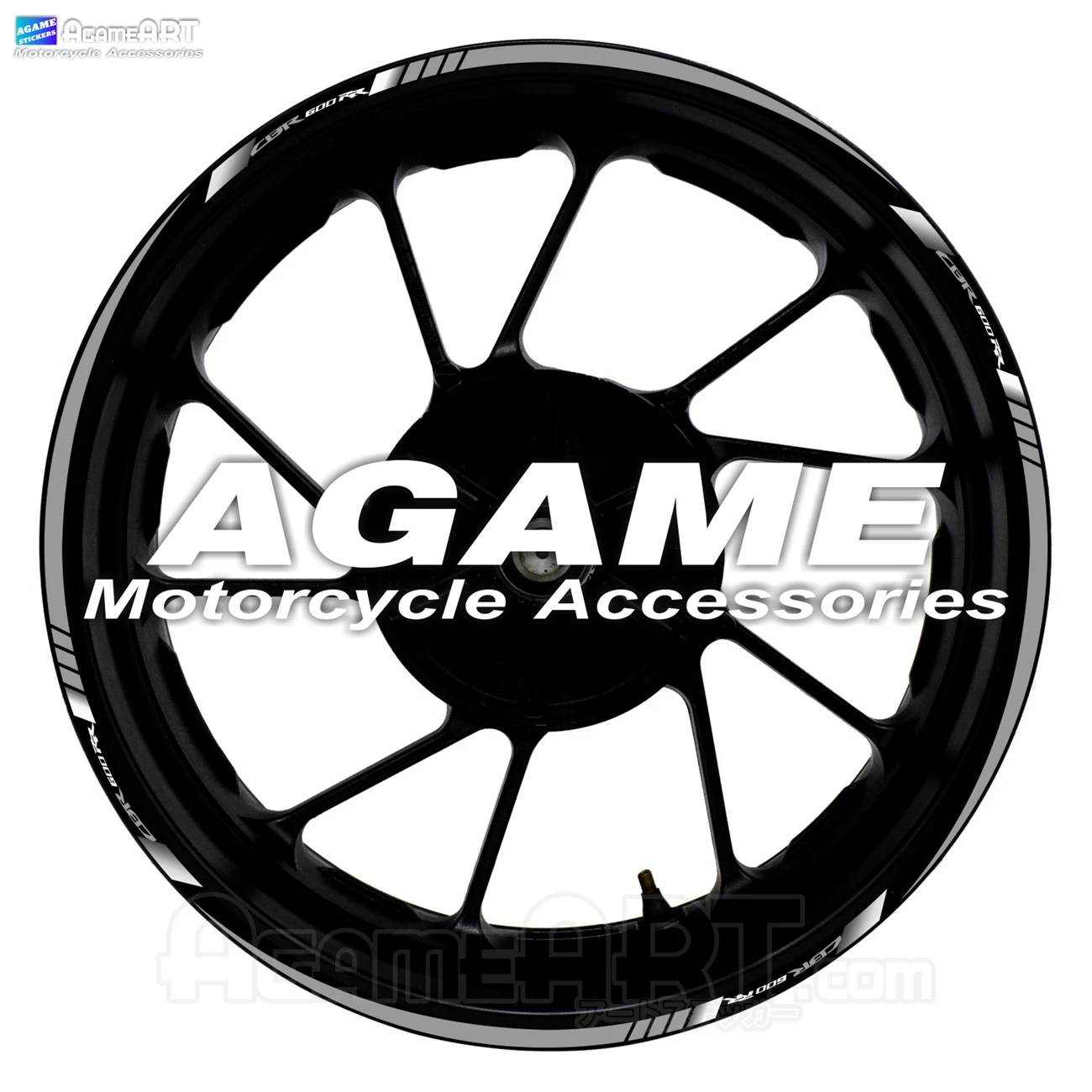 For CBR600RR  Motorcycle Wheel Stickers Waterproof Reflective 17inch Front Rear Decal Rim Inside of Hub Decals Accessories