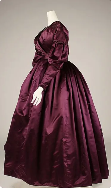 Abito da ballo vittoriano della guerra civile, retrò, elegante, da giorno, viola, da principessa, costume da teatro