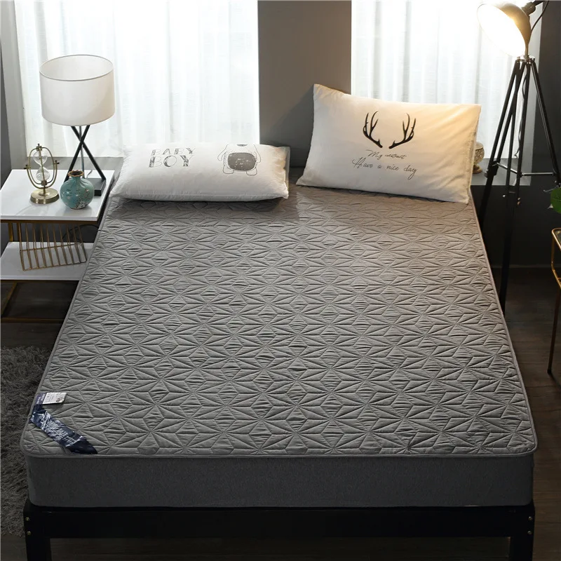 Waterproof Mattress Sheet Solid Color Quilted Protective Bed Sheet Anti-mite Air-Permeable Bed Sheet Not Including Pillowcase