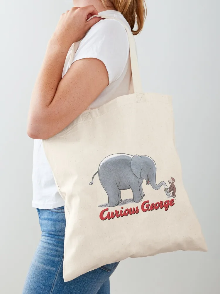 

Curious George And Elephant Tote Bag free delivery bags shopping bag logo tote bag custom eco folding
