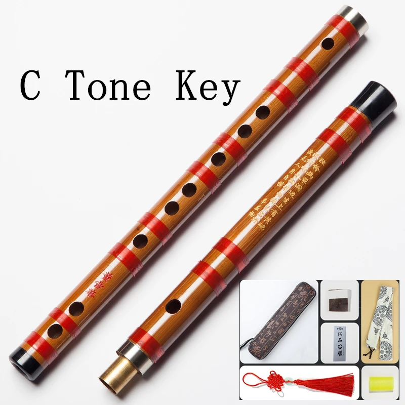 High Quality Chinese Flute Traditional Musical Instruments Bamboo Dizi Key Of C D E F G  Bb Eb Transverse Flauta DongXueHua