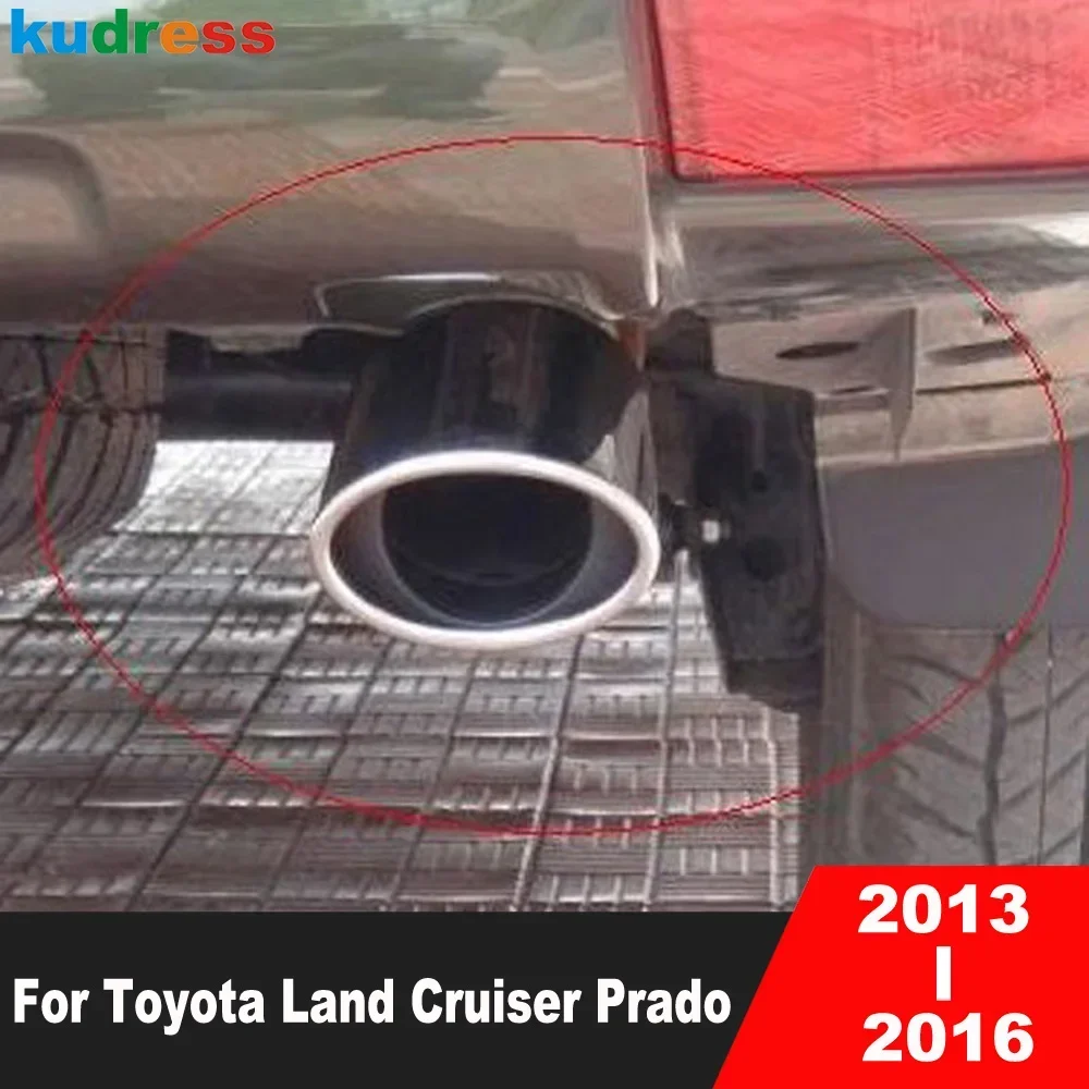 Rear Exhaust Muffler Tip For Toyota Land Cruiser Prado J150 J120 2013-2016 Steel Car Tailpipes End Silencer Trim Accessories