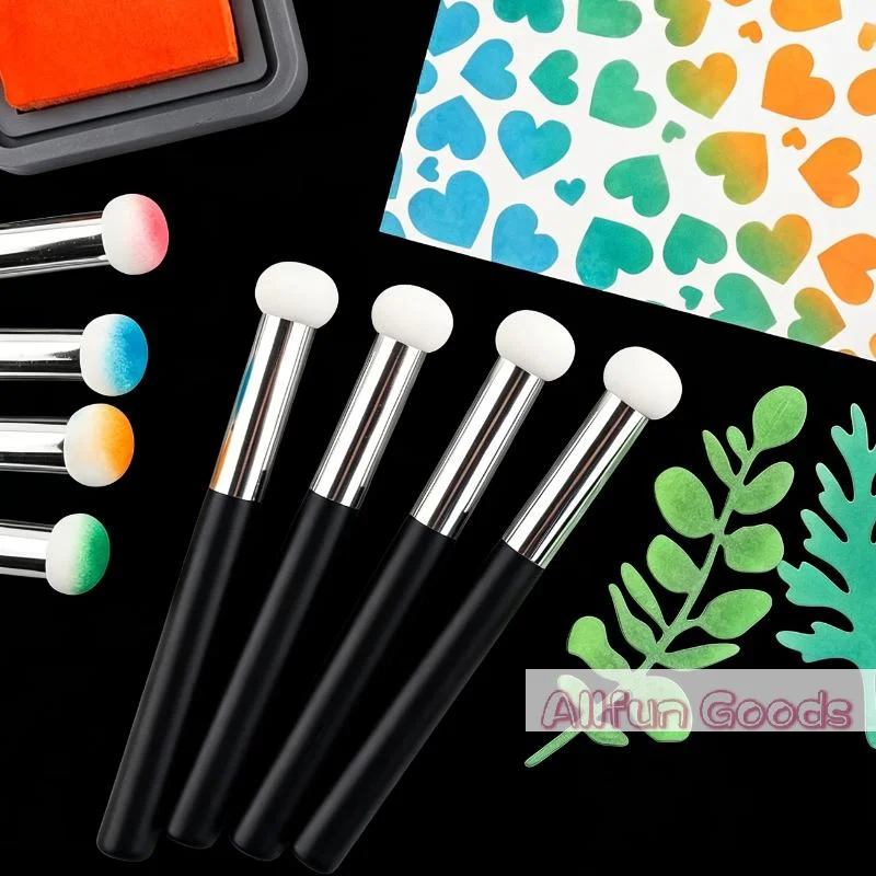 [TG835]1/2/4Pcs Paper Pouncers Sponge Applicators Craft Art Brushes Sponge Art Brushes Painting Supplies  DIY Craft