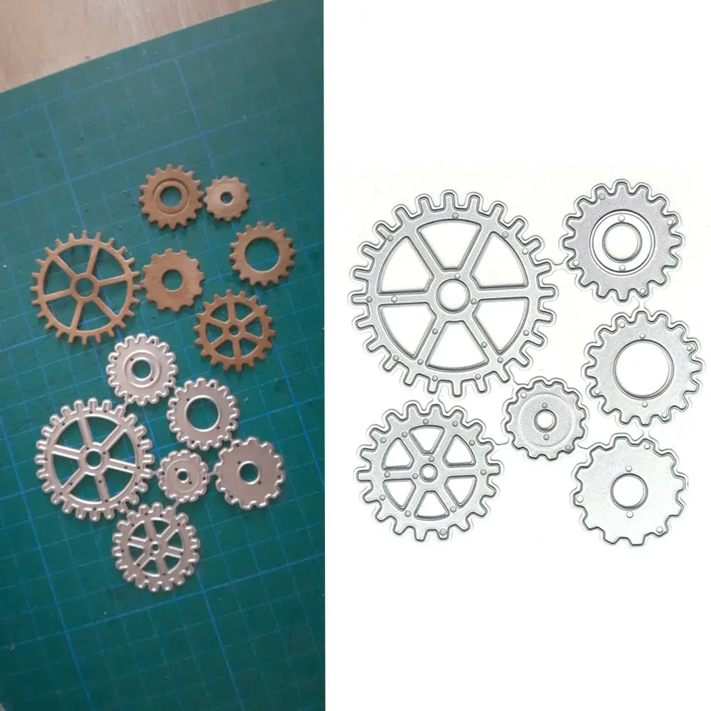 

Puzzle Embossed Gear Template Carbon Steel Cutting Dies DIY Scrapbooking Photo Album Embossing Paper Cards Making