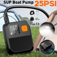25PSI Sup Pump Air Compressor Portable Electric Air Pump 2000mAh Rechargeable Electric Paddle Board Pump For Kayak Boat Inflator