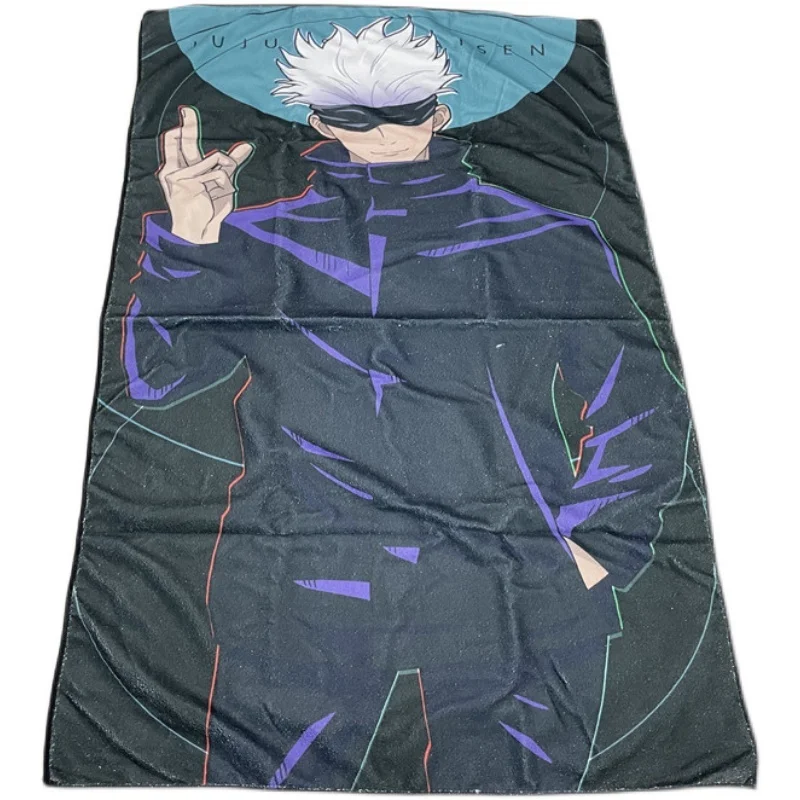 Jujutsu Kaisen Blanket Anime Role Gojo Satoru Itadori Yuji Pattern Bath Towel Tapestry 60x120cm Washable Cartoon Fun Bath Towels