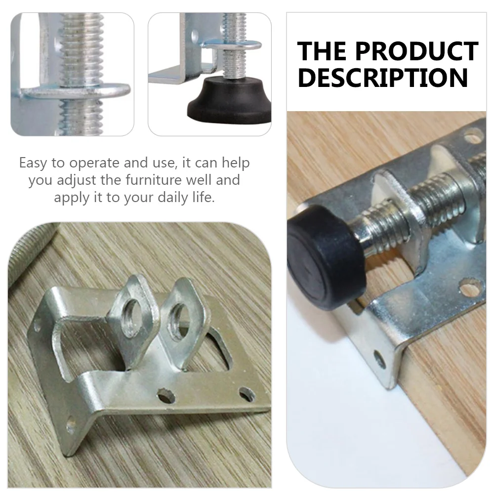 

8Pcs Adjustable Screw Leveler Furniture Accessories Sturdy Long Lasting Wardrobe Drawer Dressing Table Cabinets Bookcases