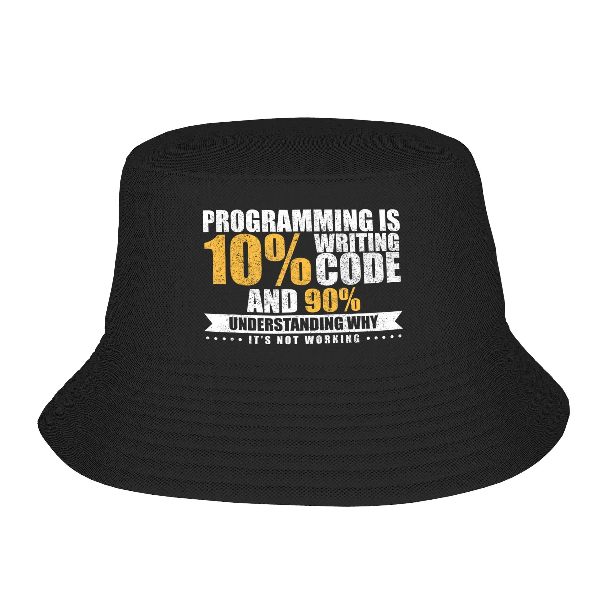 Funny Programming Quote Gift Programme Bucket Hat Summer Fisherman Hats For Men Women Portable Travel Hiking Caps Sun Hats