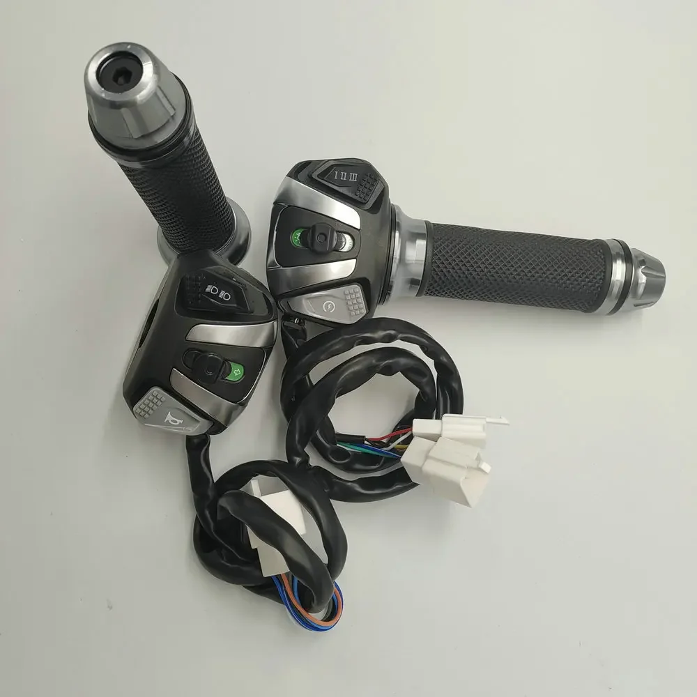 

Motorcycle Handle Assembly Electric Vehicle Integrated Throttle+left And Right Switch For Disc Brake Diamond Shape Sport Style