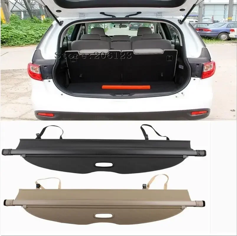 Car Rear Trunk Security Shield Cargo Cover For Mazda 5 M5 2007-2018 High Quality Auto Accessories Black / Beige