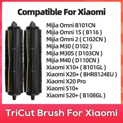 Fit For ( Xiaomi Mijia H40, M40, M30S, M30 / Robot Vacuum X10+, X20+, S10+, S20+, X20 Pro, C102CN, B116 ) TriCut Brush Accessory