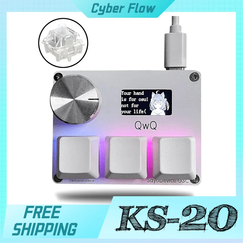 

Gateron Ks-20 White Switches Sayodevice Osu O3c Rapid Trigger Magnetic Switches With Knob Keyboard Screen Copy Paste Shotcut