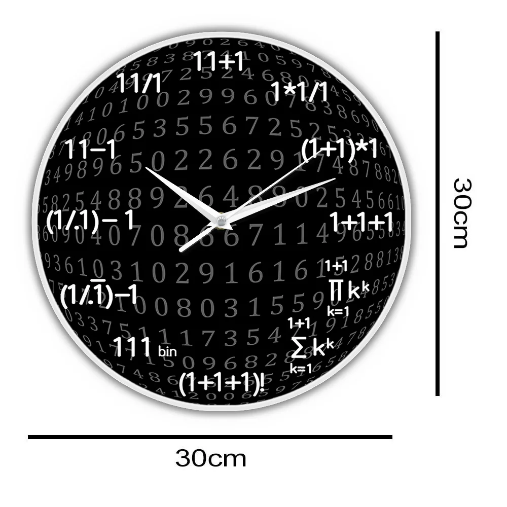 One o'Clock Maths Equation LED Lighted Clock For School Classroom Decor Mathematical Formular Night Light Neon Sign Wall Clock