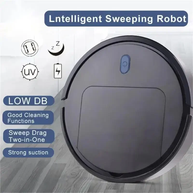 Ultra-Thin Vacuum Cleaner Automatic 3-in-1 Smart Wireless Sweeping Wet and Dry Cleaning Machine Household Mopping Robot