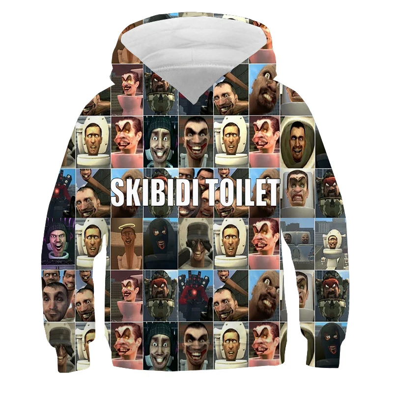 Skibidi Toilet Graphic Hoodie Girls Pullover Tops Speaker Man Print Kids Sweatshirts Boys Cartoon Sportswear Children Clothes