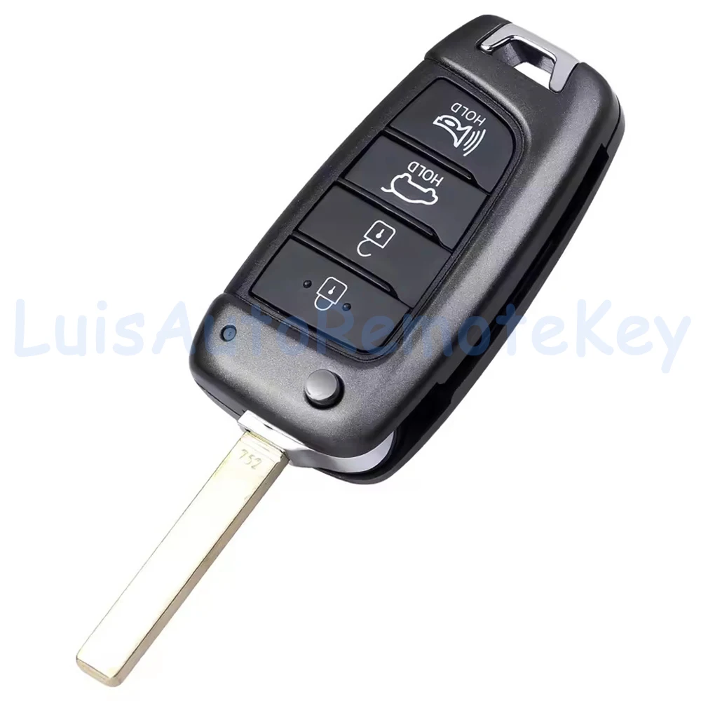 3 / 4 Buttons Case Flip Remote Car Key Fob Shell Cover for Hyundai Accent Elantra Kona Santa Fe Tucson Veloster 2018-2022 - view 4