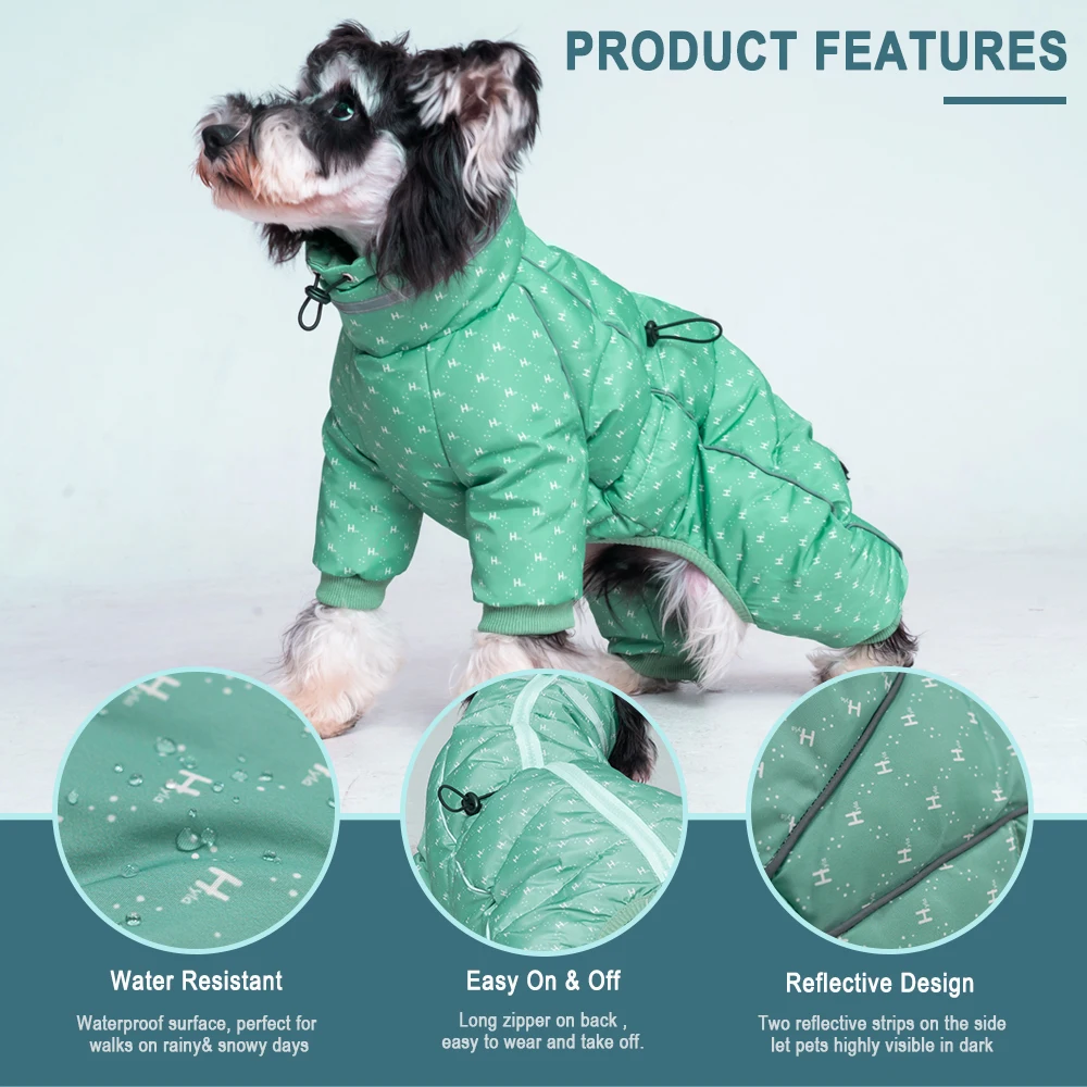 Winter Pet Clothes For dogs Warm Waterproof Dog Jumpsuit Overall Thicker Coat Medium Small Breed Dogs Clothing Puppy Jacket