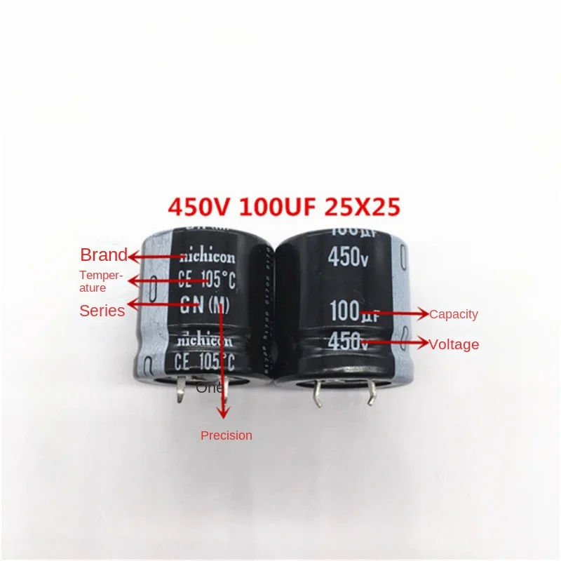 （1pcs）450V100UF 25X25 nichicon electrolytic capacitor 100UF 450V 25 * 25 GN