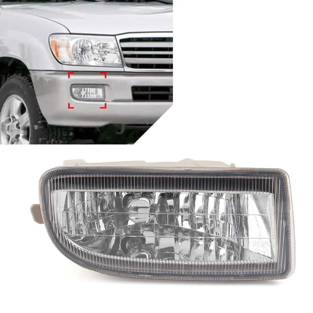 1Pcs Car Front Bumper Fog Light Driving Lamp With Bulb Left/Right For Toyota Land Cruiser 100 1999-2006 81221-60031 81211-6011