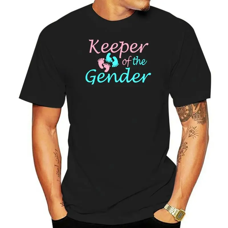 Keeper Of The Gender Tshirt Gender Reveal T-Shirt Baby Announcement Tee Shirt Festive Tee Shirt