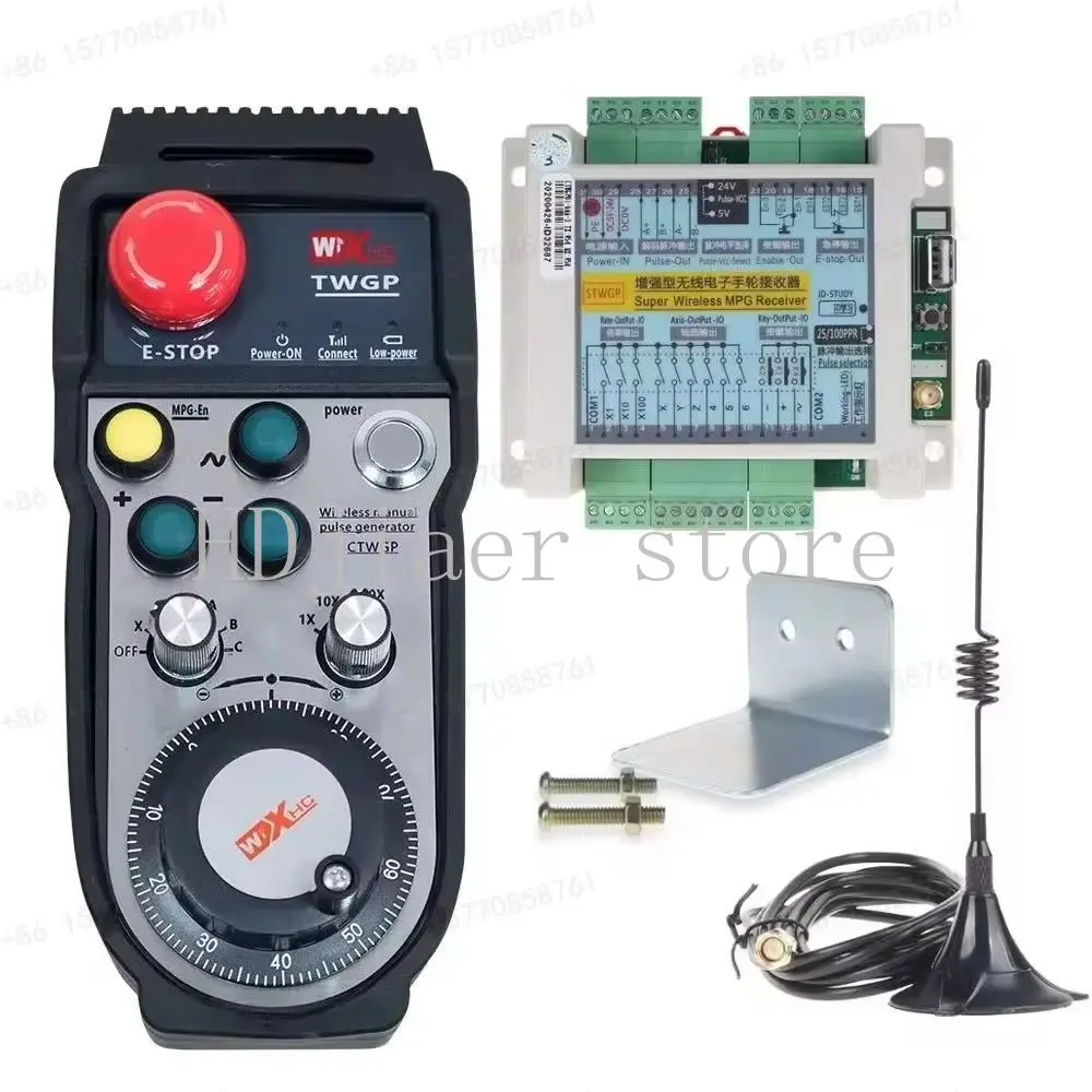 

Enhanced 6 Axis CNC Wireless MPG MPG Manual Pulse Generator Electronic Handwheel Estop for SIEMENS MITSUBISHI FANUC FAGOR