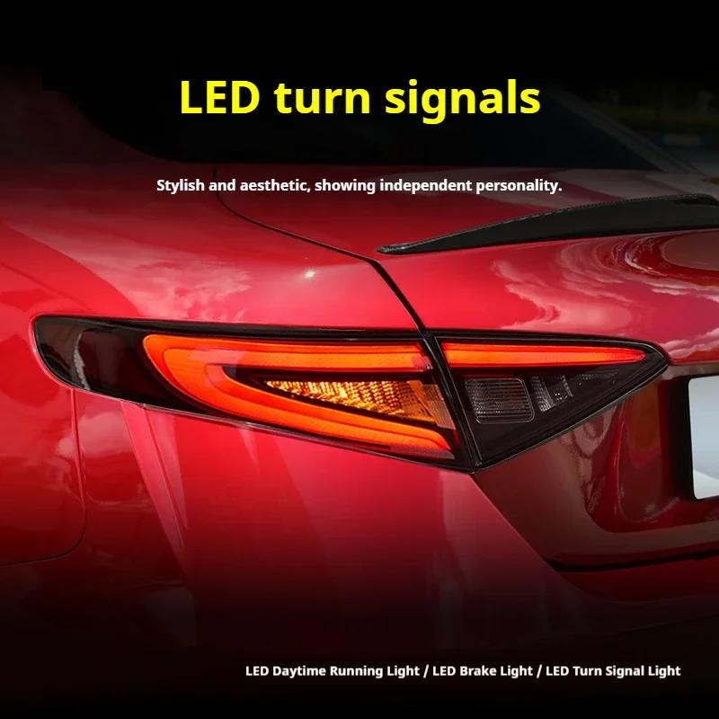 FT Car Lights for Giulia Taillights 2016-2023 LED Tail Lamp Dynamic Turn Signal Light Car Taillights Assembly