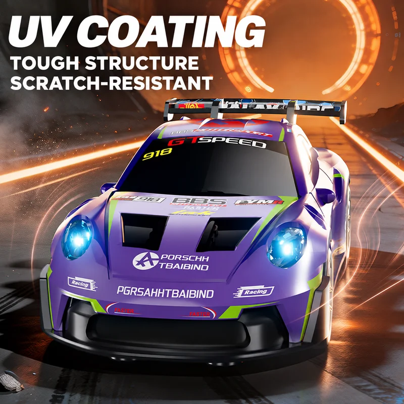 1:64 True-to-Scale Die-Cast Alloy RC Drift Car Realistic Sports Racing Car Remote Control Toy Optional Display Case Drift Track view 3