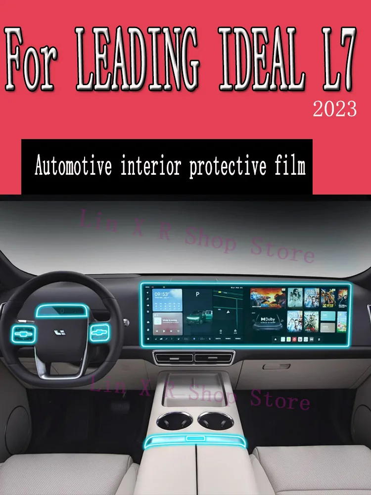 

For LEADING IDEAL L7 2023 Gearbox Panel Dashboard Navigation Automotive Interior Protective Film TPU Transparent Anti-Scratch