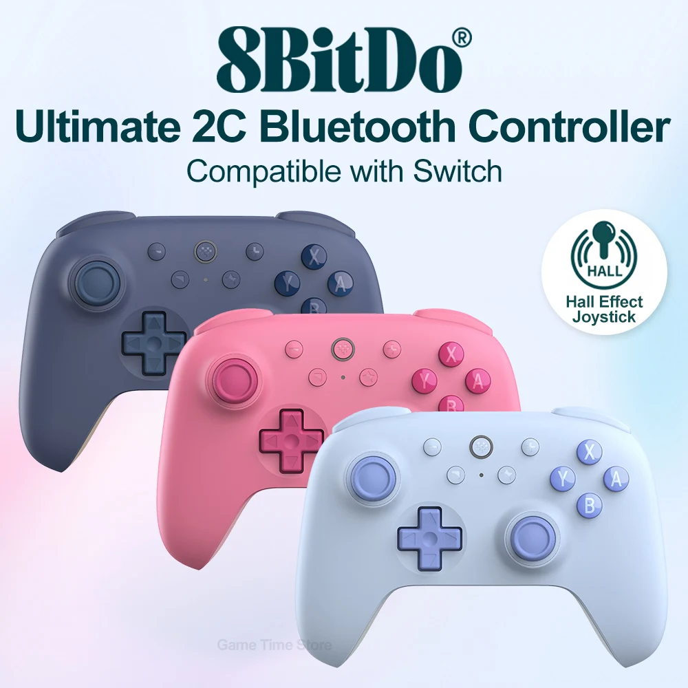 8bitdo Ultimate 2C Controller Switch Bluetooth Wireless Gamepad Nintendo Switch Accessories Hall Effect Joystick Tactile D-Pad