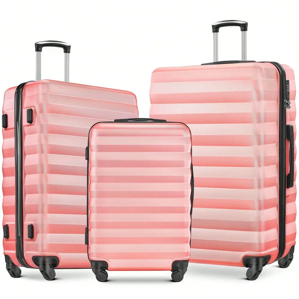 

Набор из 3 чемоданов на колесиках, жесткий корпус из АБС-пластика, прочные дорожные чемоданы для путешествий