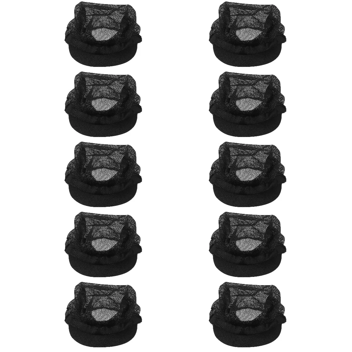 10 pièces ensemble de 10 bonnets de cheveux de travail de cuisine respirants pour cuisiniers casquettes réglables hommes chapeaux travail femmes Chef réutilisable