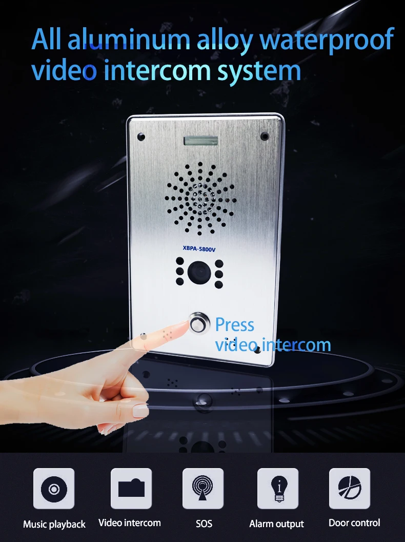 LAN + Internet 4G WIFI + POE Network Video Audio Intercom System لأنفاق المدارس والبنوك #6