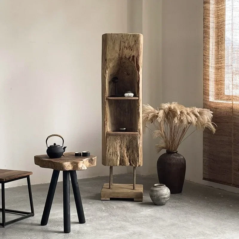 Solid wood shelf B & B living room decoration creative display stand