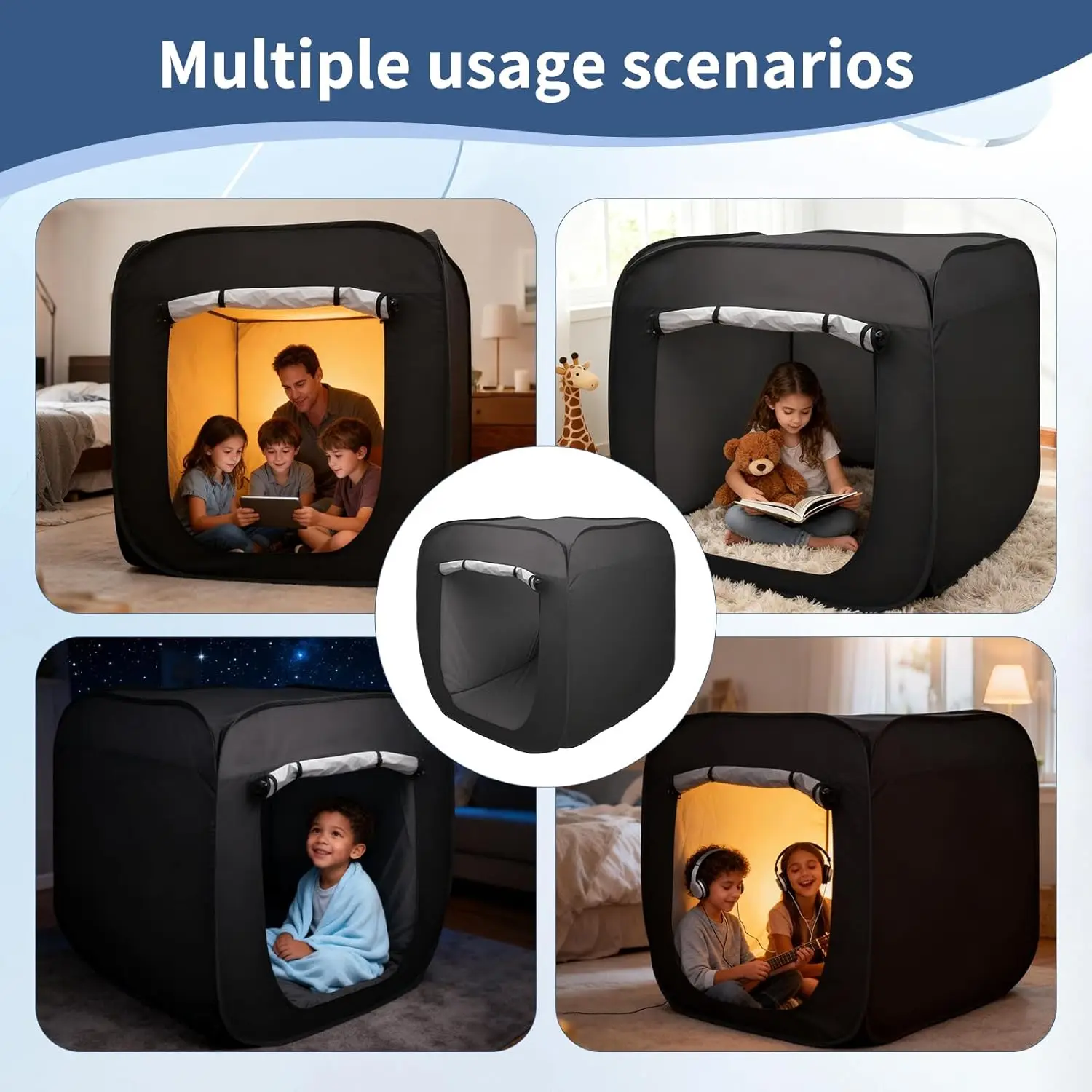 Sensory Tent for Kids 37.4 in - Portable Pop-up Play Tent for Calming Down & Improving Focus - Ideal for Children with Autism view 4