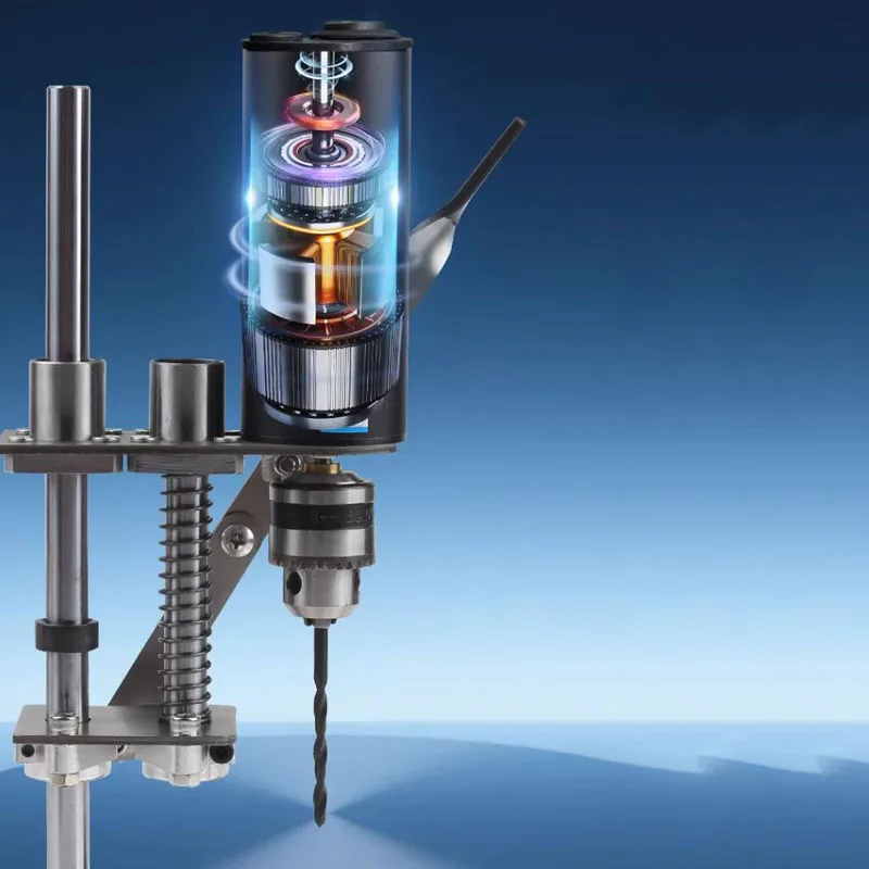 

Миниатюрный электрический настольный сверлильный станок высокой точности, портативный, для работ по обработке материалов и DIY-проектов, диапазон сверления 0,3-6,5 мм.