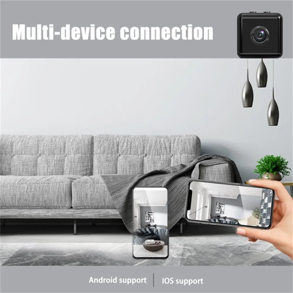 Imagem -05 - Mini Câmera Recarregável Wifi 1080p hd Visão Noturna Infravermelha Alarme Detecção de Movimento Anti-roubo Indoor Micro ip Câmera Apoio tf