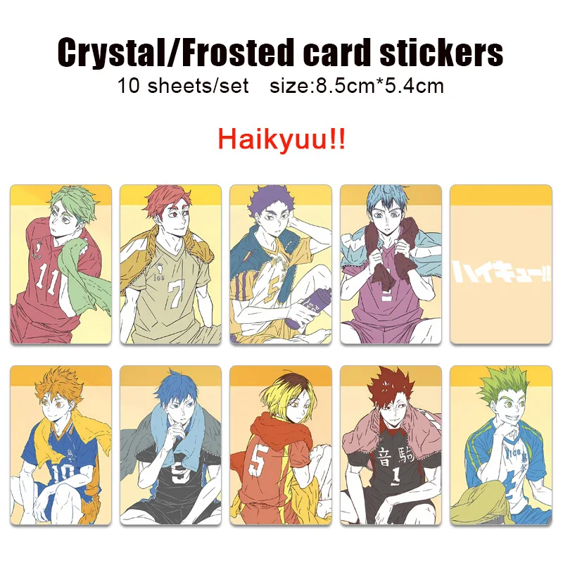 8.5×5.4CM 10sheets Creative Hinata Shoyo Multiple Styles Stationery Set Frosting Tobio Kageyama Aesthetic School Supplies Toy