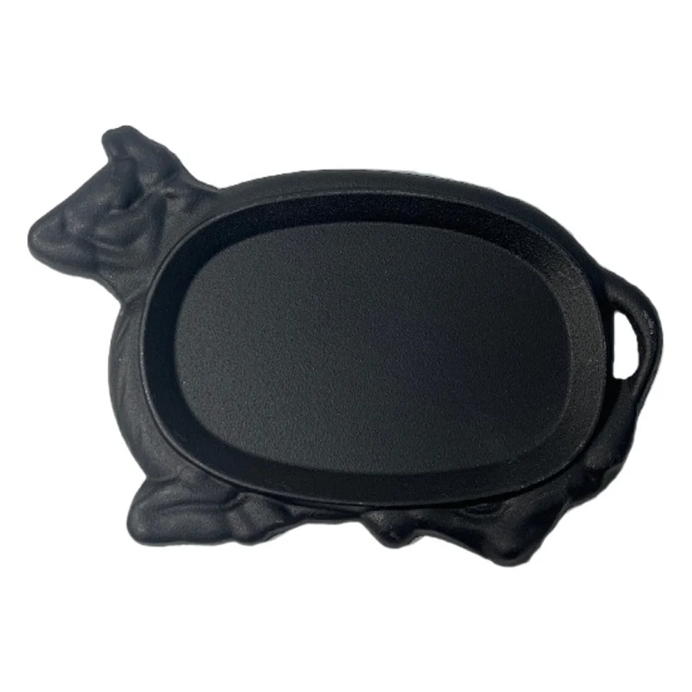Cast Iron For teppanyaki Plate for Induction Cooking Grill For Steaks Seafood Veggies Bull Head Style Heat Retentive