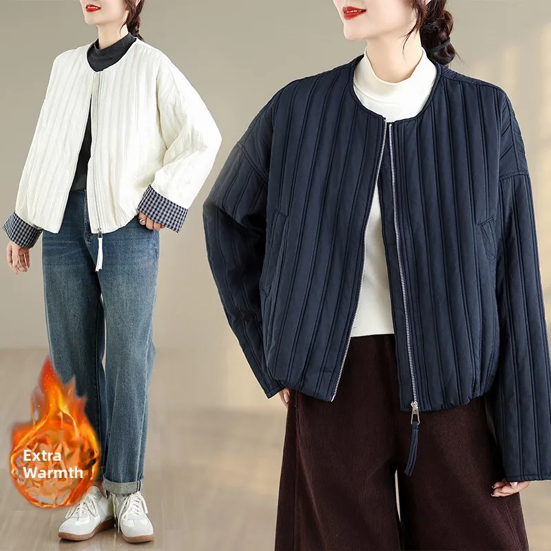 

Свободный корейский круглый хлопковый топ Ne Spliced Sve Cotton Jaet, женский модный тонкий осенне-зимний новый дизайн, хлопковый топ