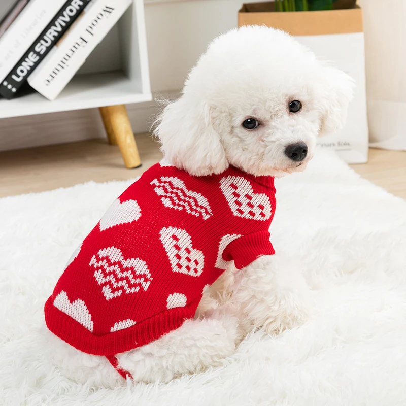 Christmas New Year Clothes for Cat Animal Print Breathable Pet Supplies Small Dog Sweater Keep Warm York Dog Winter Jacket