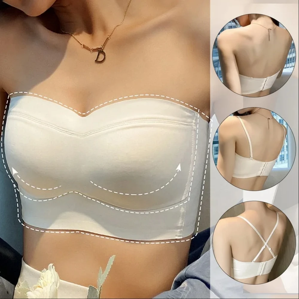 

Tube Top Underwear Women's Ultra Thin Seamless Big Breasts Small Breasted Bra Summer Strapless Sujetadores Sexys Ropa De Mujer