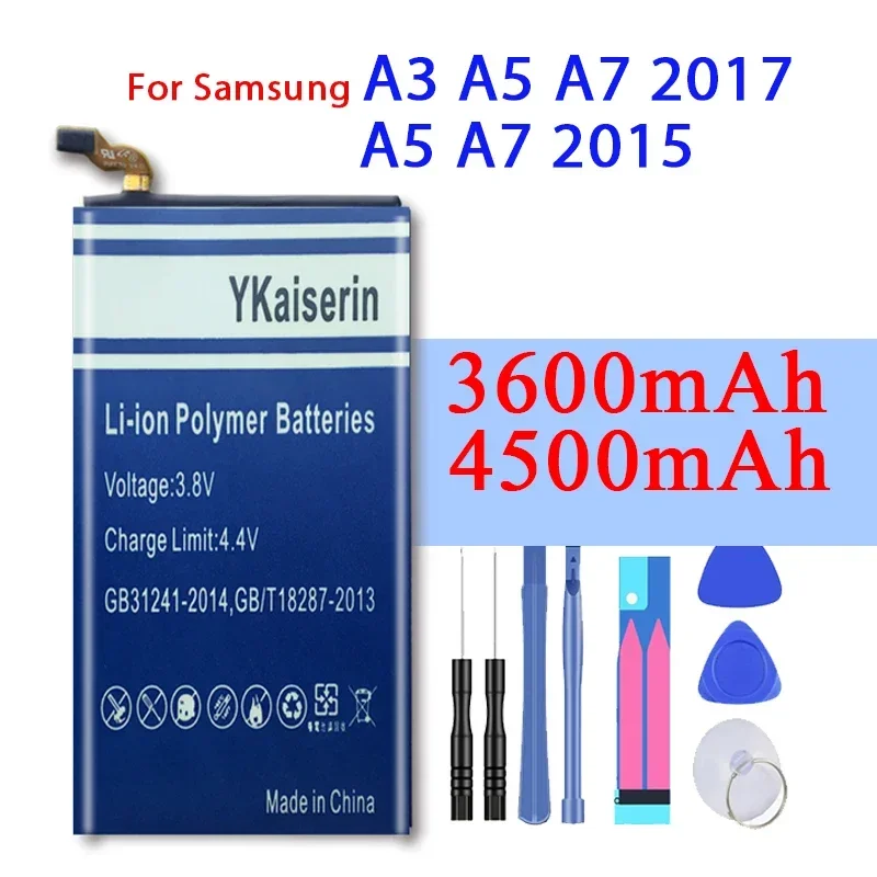 Nephy Battery For Samsung Galaxy A5 A7 2015 A3 2017 SM-A320F A500F A520F A700F A720F/DS Duos Phone Replacement Free Tools