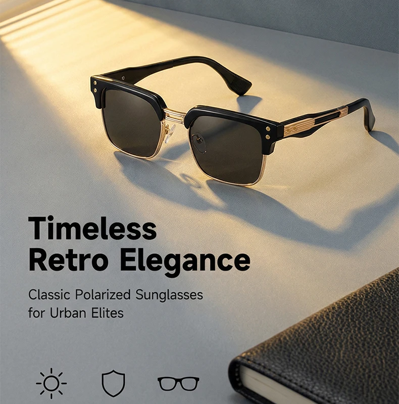 Retro Quadratische Punk-Sonnenbrille für Herren 2026 Luxus Designer Vintage Farbwechselnde Fahr-Steampunk-Sonnenbrille für Männer Eyewear Shades – Detail 1