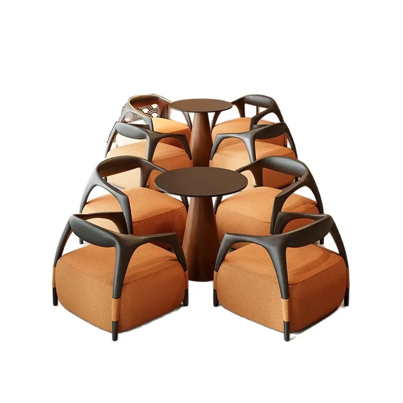 

Medieval style negotiation table and chair combination office lounge area reception one table and two chairs